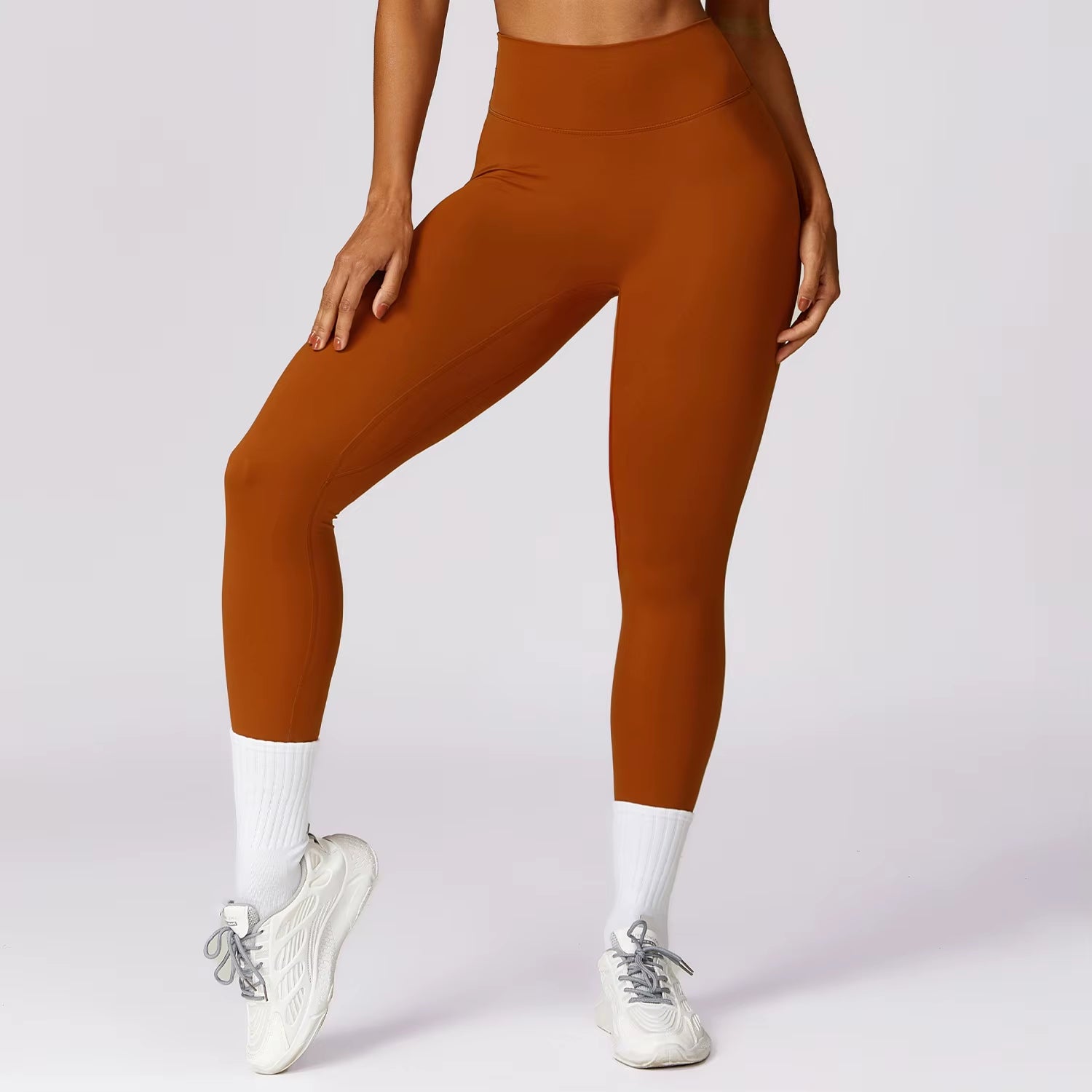 High Waist Autumn Winter High Quality Plaid Stretchy Hip Lifting Tummy Control Yoga Leggings for Women