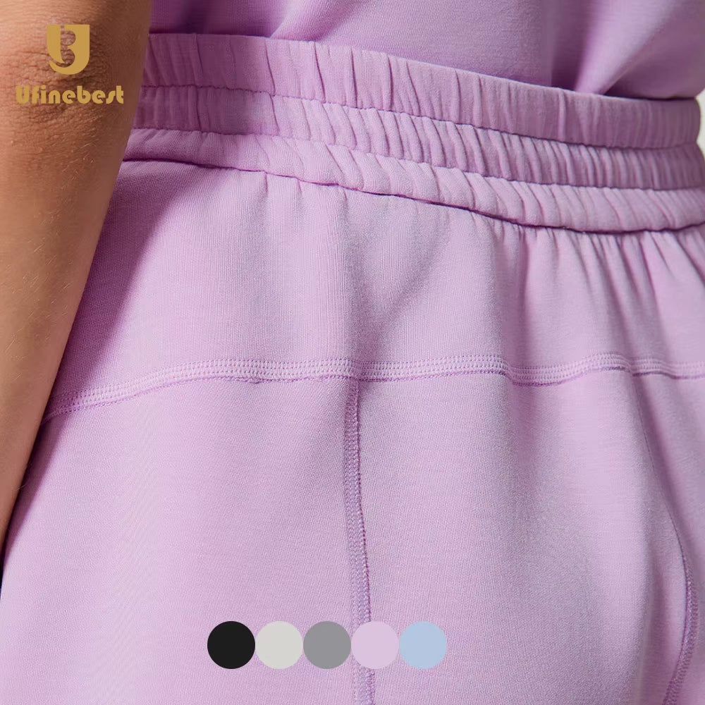 High Waist Sports Side Pockets Women'S Loose Drawstring Waistband Casual for Gym Running Shorts Wholesale Fitness Shorts