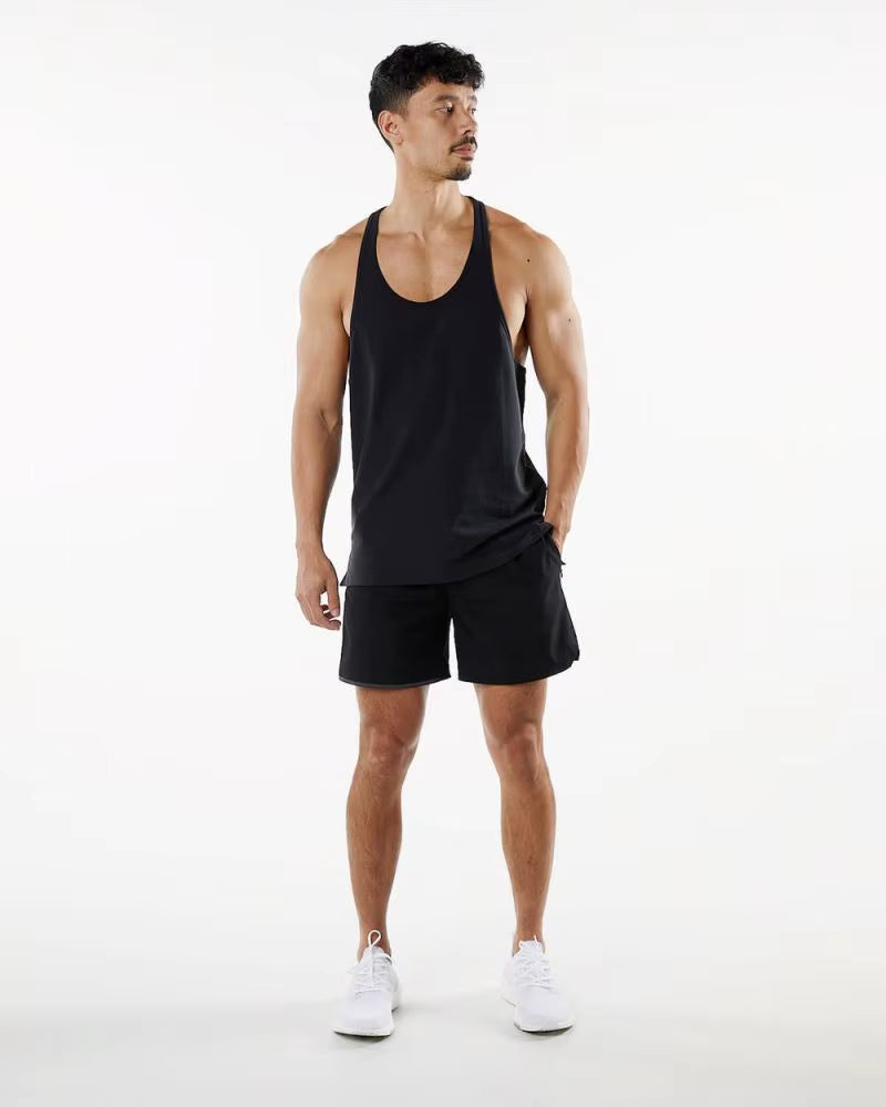 Racer Back Singlet Cotton Running Men'S Gym Top Loose Sports Vest Sportswear Casual Mens Fitness Workout Sleeveless Tank Tops