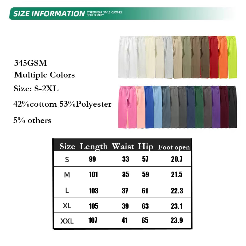 Customized LOGO Men'S Baggy Sweatpants Fleece Straight Leg Casual Sweat Pants Drawstring Athletic Workout Gym Jogger with Pocket