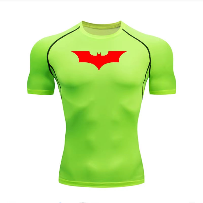 Compression T Shirt Polyester Custom Logo Workout Tee Basketball Football Training Wear Sports T-Shirt GYM Clothing