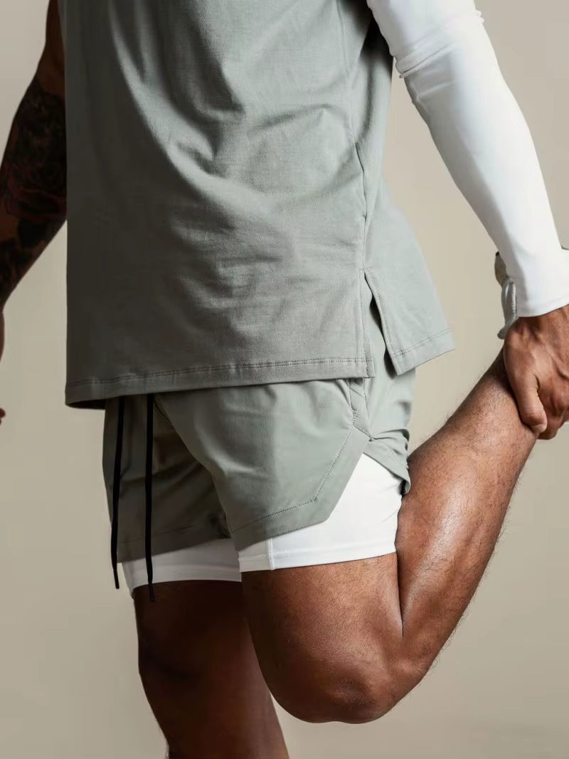 Mens Muscle Tank Top Sleeveless Cotton Gym Vests Men Basketball Running Training Fitness Sport Shirt