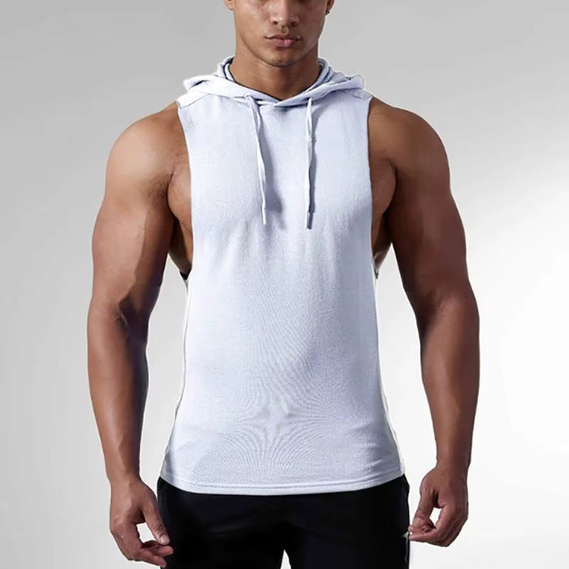 Summer Hot Sales Low OEM MOQ 170 Grams 100% Cotton Tank Top Men Hoodie Men Vest