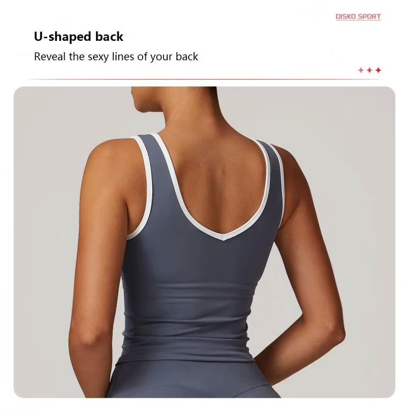 Sleeveless Workout Activewear Yoga Bra Top Gym Shorts Backless Fitness Sports Bras Women