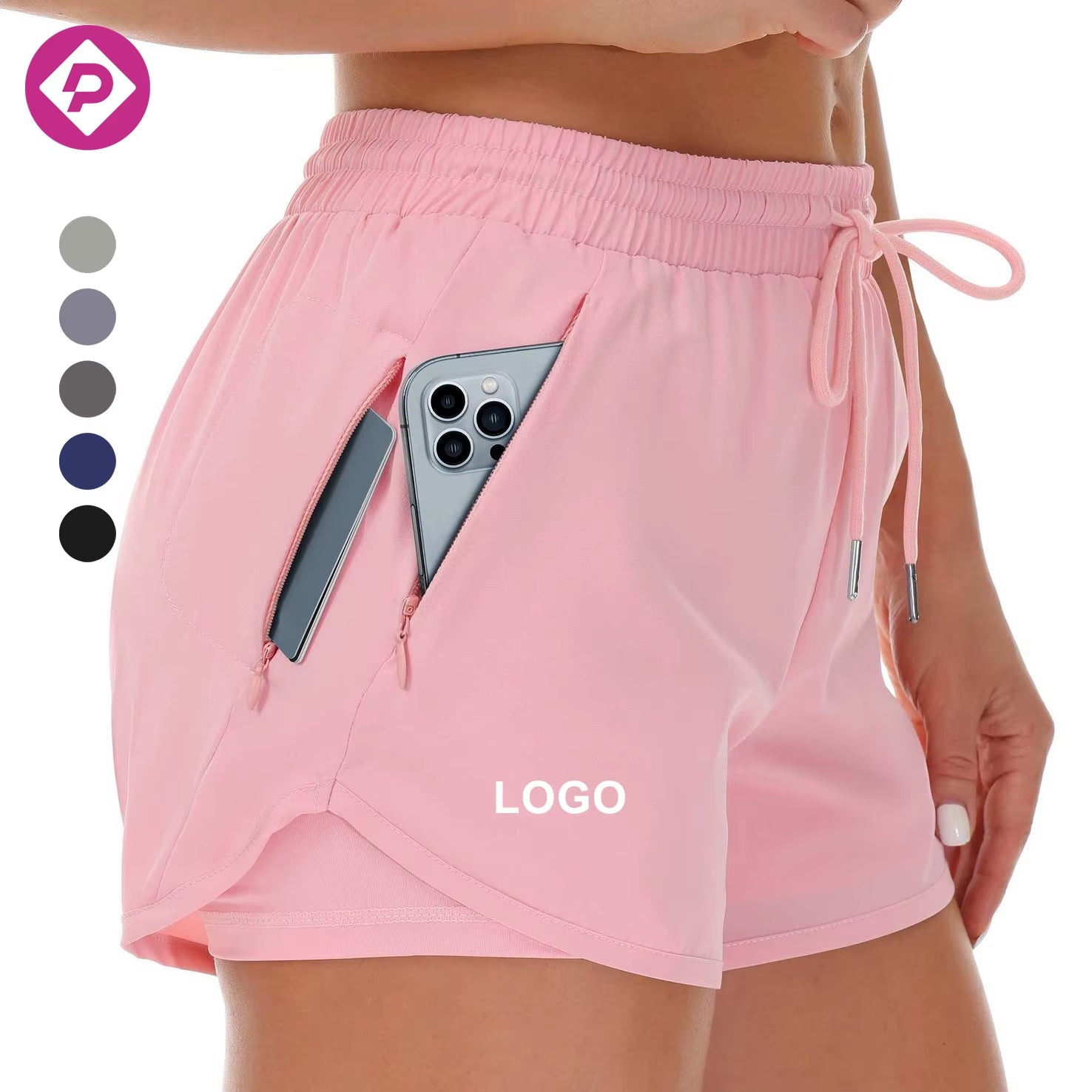 High Elastic Drawstring Woman Running Shorts Comfortable Women Active Wear Yoga Gym Shorts with Pockets