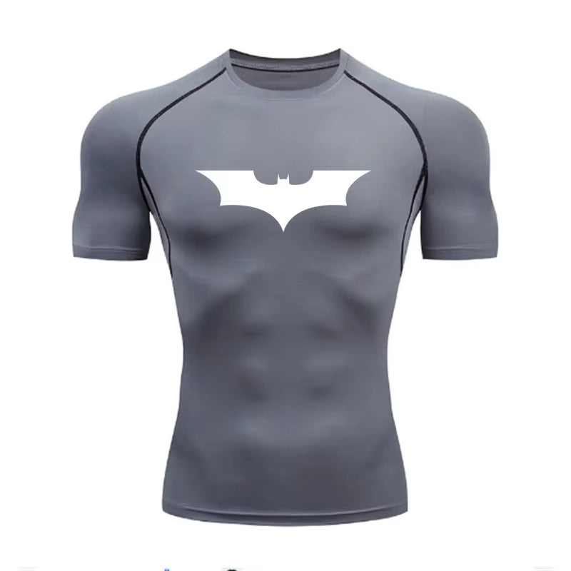 Compression T Shirt Polyester Custom Logo Workout Tee Basketball Football Training Wear Sports T-Shirt GYM Clothing