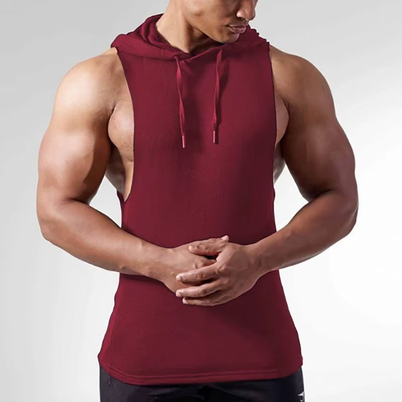 Summer Hot Sales Low OEM MOQ 170 Grams 100% Cotton Tank Top Men Hoodie Men Vest