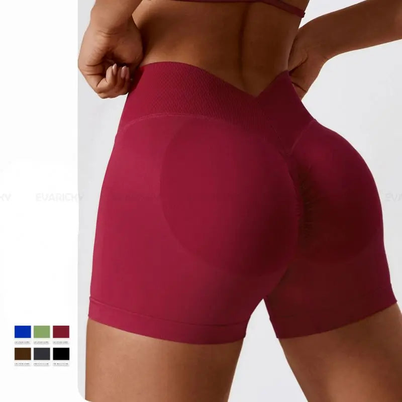 Women's V-Back Scrunch Butt Gym Shorts 
