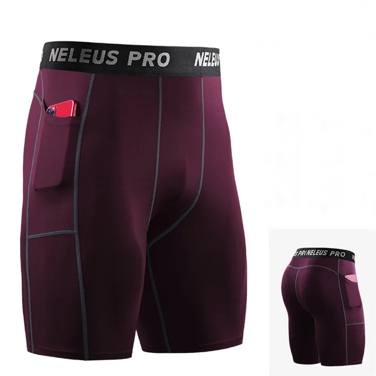 High Quality Custom Compression Shorts Workout Fitness Base Layer Mens Compression Shorts with Pocket