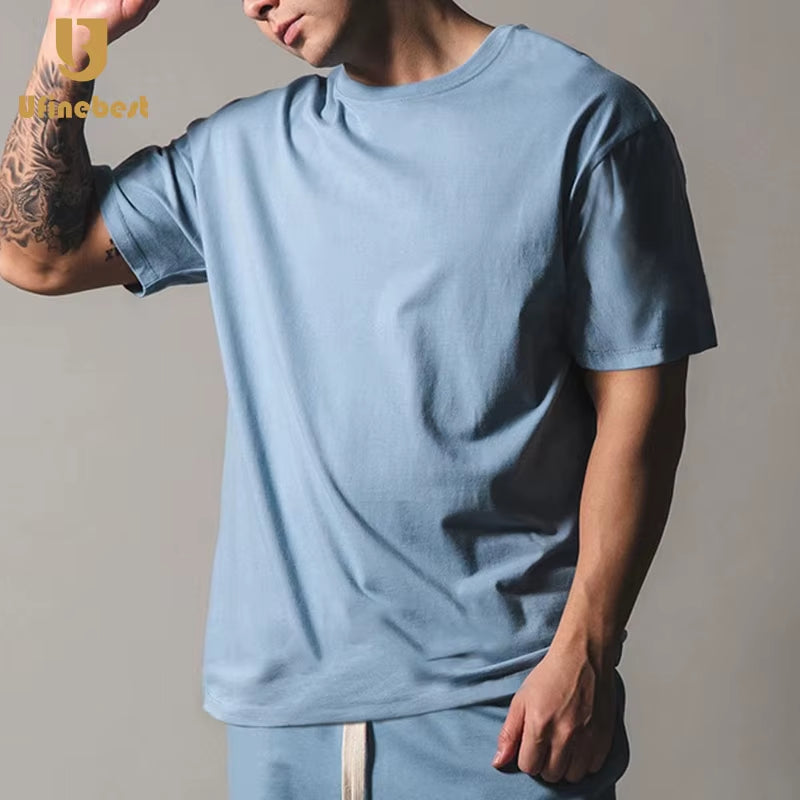 2025 New Style Fashionable Men Street Wear High Quality White T-Shirts Casual Gym Workout Tops 95% Cotton T-Shirt for Men