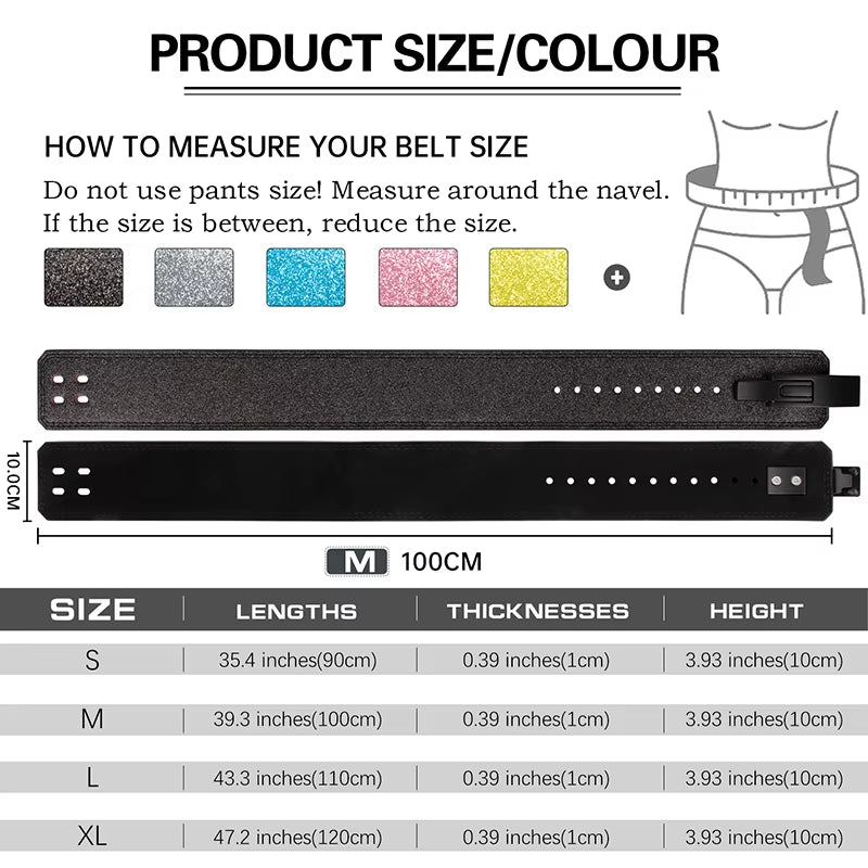 MKAS Custom Logo Gym Adjustable Leather Custom Wholesale Sequin Training Weight Power Lifting Belt Weightlifting Belt