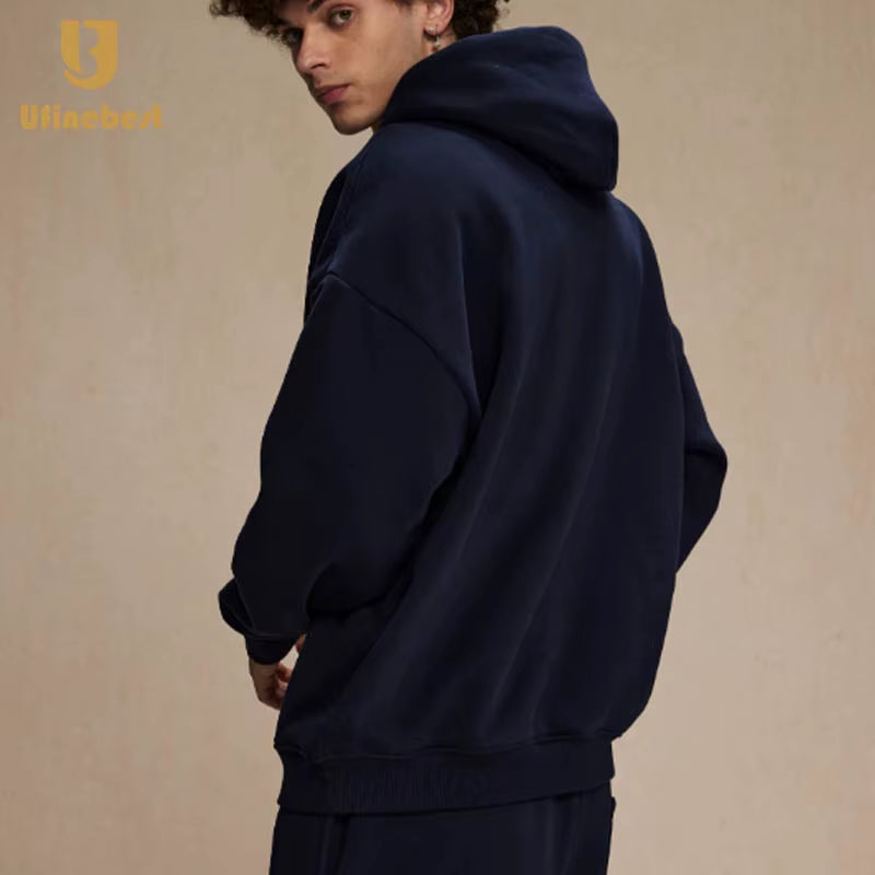 Men's Oversized Fleece Hoodie – 400GSM Cotton Blend Pullover