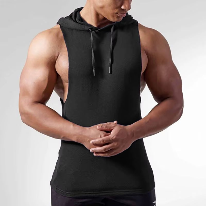 Summer Hot Sales Low OEM MOQ 170 Grams 100% Cotton Tank Top Men Hoodie Men Vest