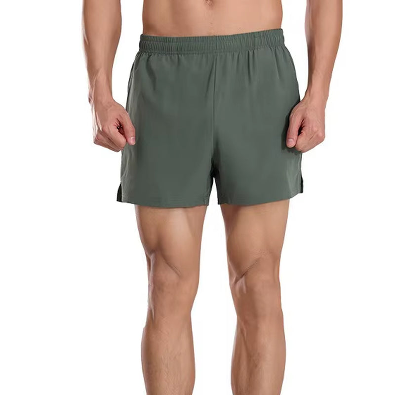 Wholesale Custom Men'S Quick Dry Polyester Training Workout Shorts Zippers Solid Athletic Sports Clothing Manufacturers Supply