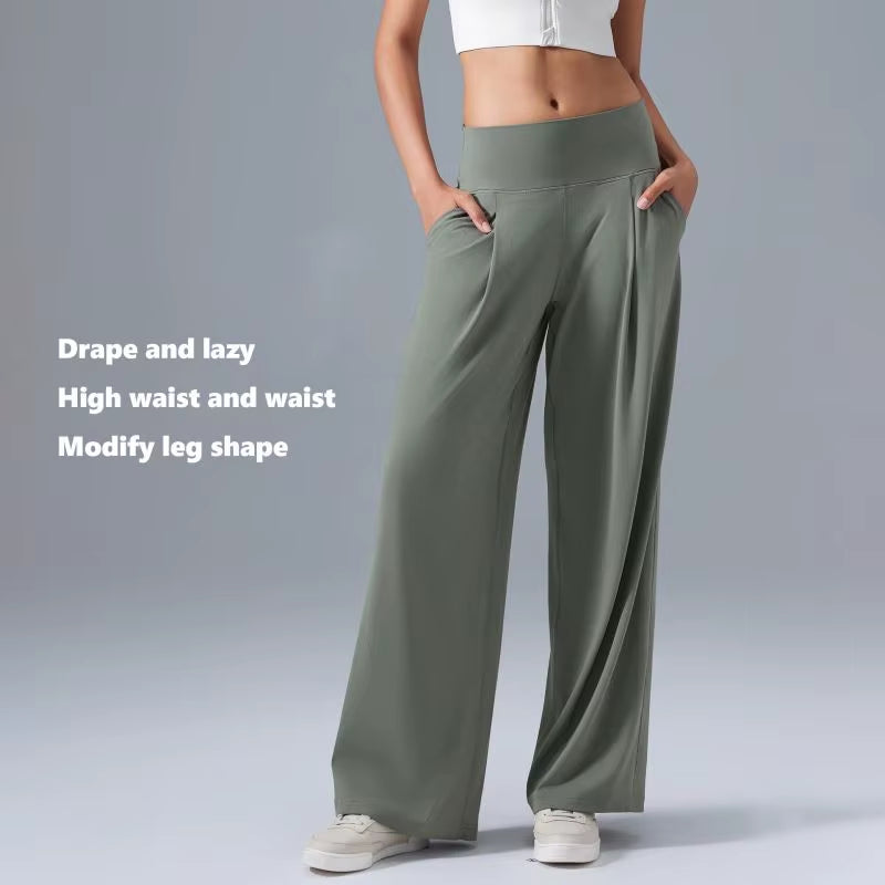 Women'S Casual Gym Fitness Workout Yoga Leggings Comfortable with Elastic Waist Closure Loose Hem Print Pattern Logo on Waist