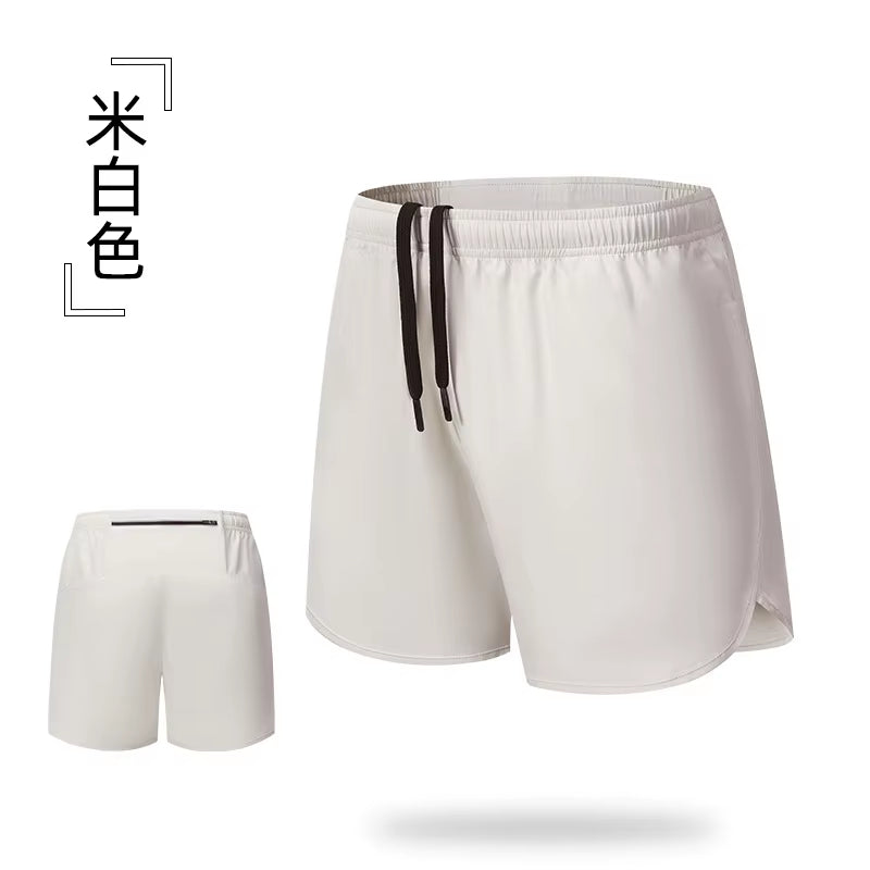 Men'S Casual Summer Sports Shorts Quick-Drying Breathable Elastic Waist Polyester Canvas Outdoor Fitness Training XL