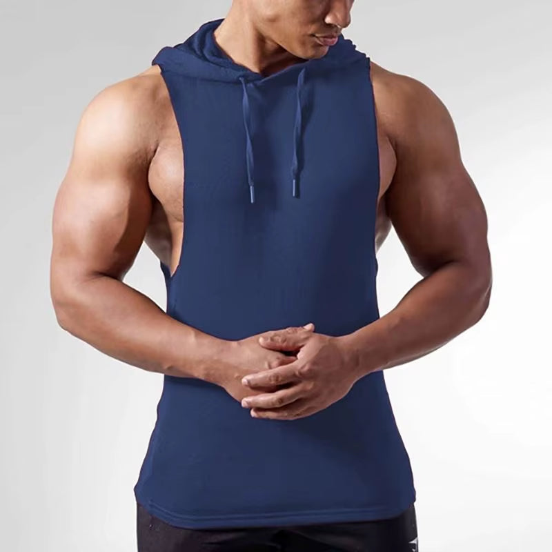 Summer Hot Sales Low OEM MOQ 170 Grams 100% Cotton Tank Top Men Hoodie Men Vest