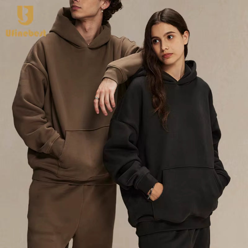 Men's Oversized Fleece Hoodie – 400GSM Cotton Blend Pullover